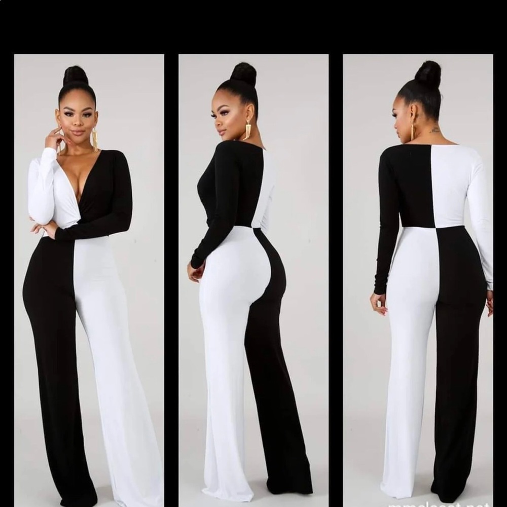 Black & White Jumpsuit 🖤❤️